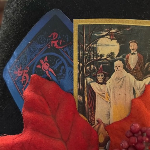 Fall Halloween Card Embellished Black Top Hat - Picture 6 of 7